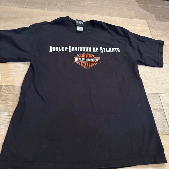 HARLEY DAVIDSON OF ATLANTA MENS BLACK MEDIUM - Picture 2 of 9